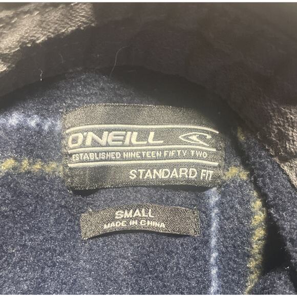 O’Neill Fleece Lined Jacket Mens S Gray Snap Button 4 Pockets Cotton - Picture 7 of 8